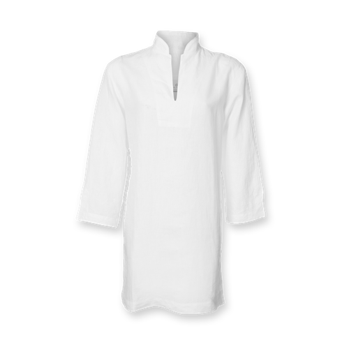 Anna Nachthemd - Leinen - Weiß